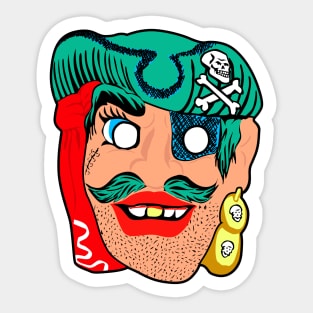 Vintage Pirate Mask Sticker